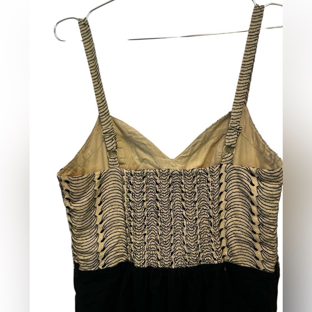 Anthropologie Lilka Black and Cream Sleeveless romper size medium - Picture 6 of 9